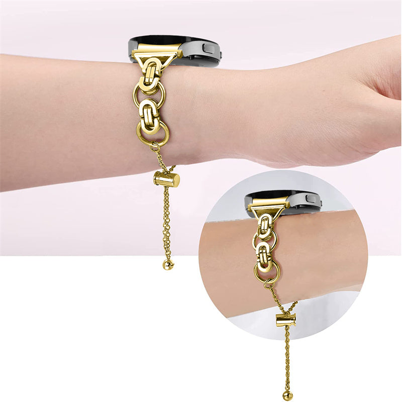For Samsung Galaxy Watch4 Active 40mm 44mm Watch4 Classic 46mm 42mm Bracelet Wrist Strap Stainless Steel Bead Decor Smart Watch Band For Samsung Galaxy Watch4 Active 40mm 44mm Watch4 Classic 46mm 42mm Bracelet Wrist Strap Stainless Steel Bead Decor Smart Watch Band